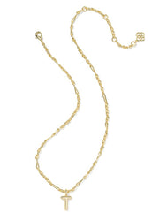 Bubble Letter T Pendant Necklace Gold Metal by Kendra Scott