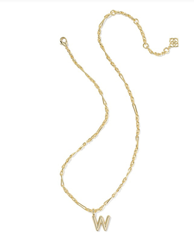 Bubble Letter W Gold Metal by Kendra Scott