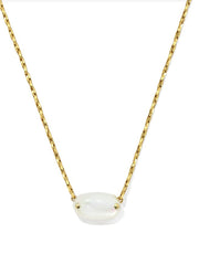 Elisa Riveted Pendant Necklace Gold Ivory Mop by Kendra Scott