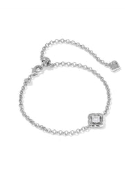 Mallory Crystal Delicate Bracelet Rhod Metal White CZ by Kendra Scott