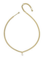 Oakland Pearl Chain Necklace Gold by Kendra Scott