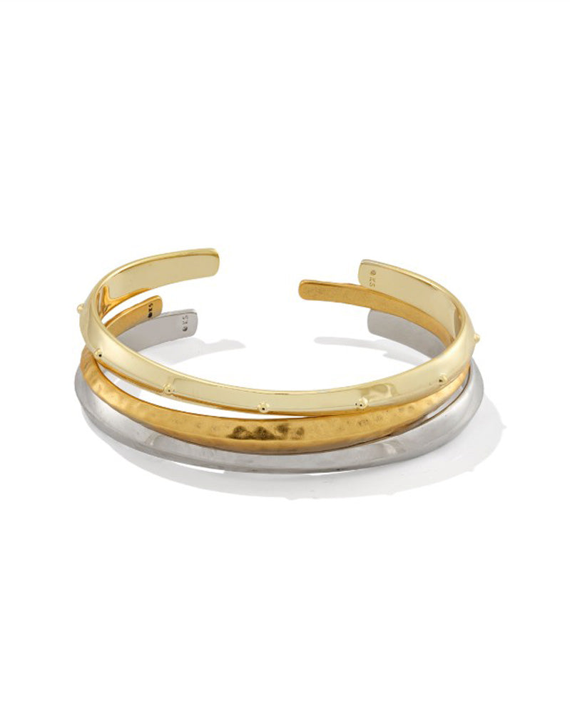 Oakland Set of 3 Cuff Bracelets Mixed Metal by Kendra Scott