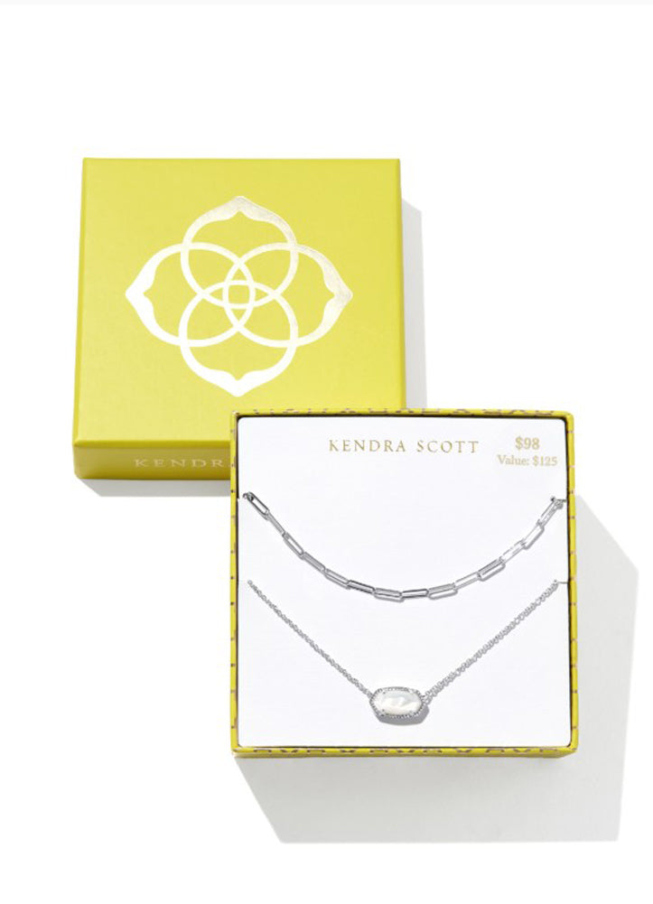 Elisa Courtney Necklace GS Rhod Ivory Mother of Pearl by Kendra Scott