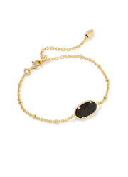 Tiger Striped Elaina Bracelet Gold Dark Brown Hawks Eye by Kendra Scott