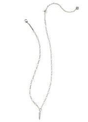 Fate Short Pendant Necklace in Silver White CZ by Kendra Scott