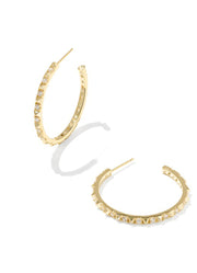 Fate Hoop Earring in Gold White CZ by Kendra Scott