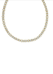 Fate Tennis Necklace in Gold White CZ by Kendra Scott