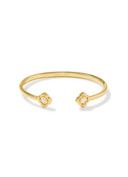 Mallory Crystal Cuff Bracelet in Gold White CZ by Kendra Scott