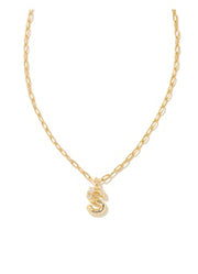 Crystal Letter ''S'' Pendant Necklace by Kendra Scott