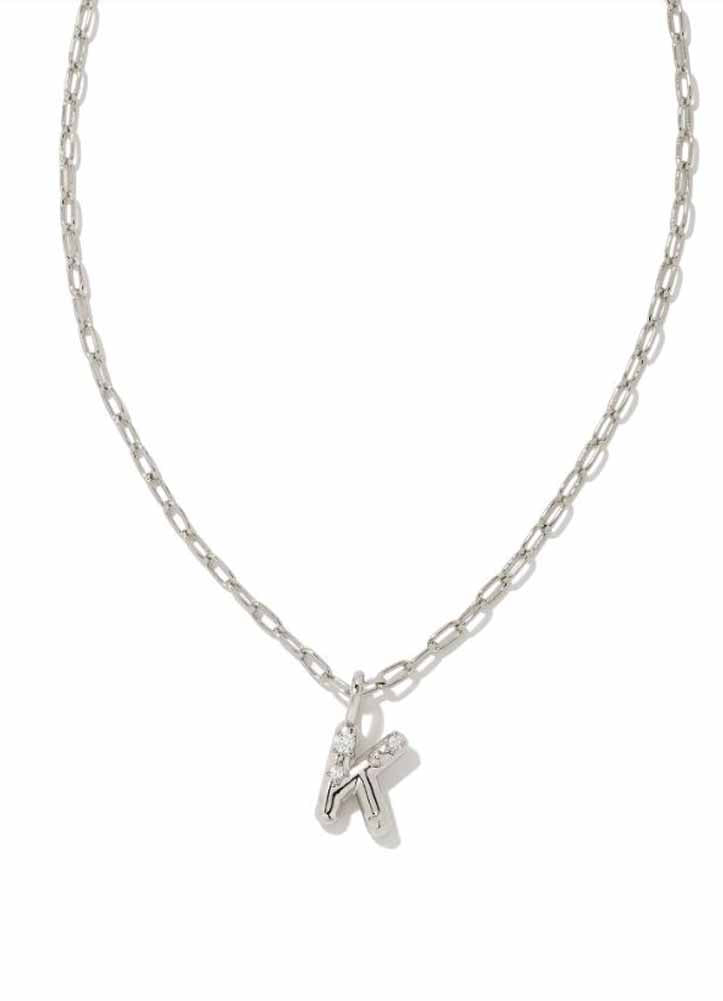 Crystal Ltr K Pendadnt RHOD by Kendra Scott