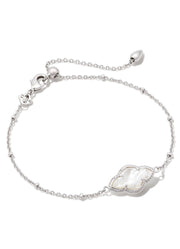 Abbie Satellite Chain Bracelet Rhod Ivory Mop by Kendra Scott