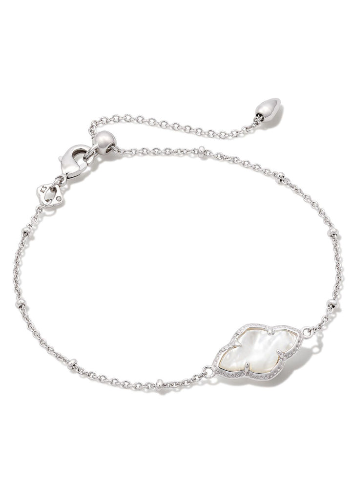 Abbie Satellite Chain Bracelet Rhod Ivory Mop by Kendra Scott