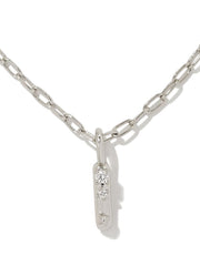 Crystal Letter I Pendant Necklace Rhod Metal by Kendra Scott