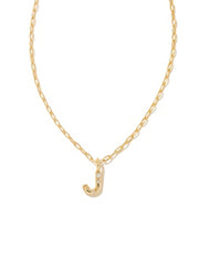 Crystal Letter ''J'' Pendant Necklace by Kendra Scott
