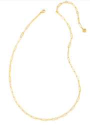 Courtney Paperclip Necklace Gold Metal