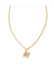 Crystal Ltr N Pendant Gold by Kendra Scott