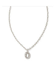 Crystal Ltr O Pendant RHOD by Kendra Scott