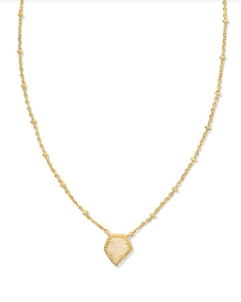 Framed Tess Pendant Necklace Gold Iridescent Drusy by Kendra Scott