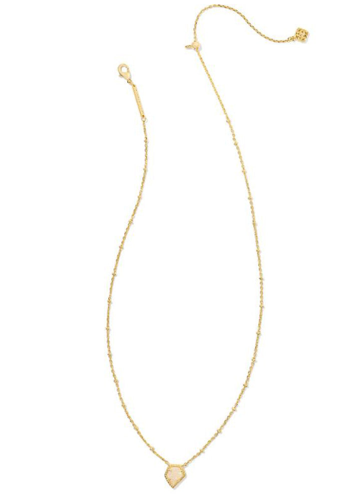 Framed Tess Pendant Necklace Gold Iridescent Drusy by Kendra Scott