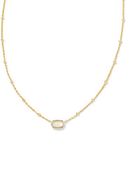 Mini Elisa Pendant Necklace Gold Ivory Mop by Kendra Scott