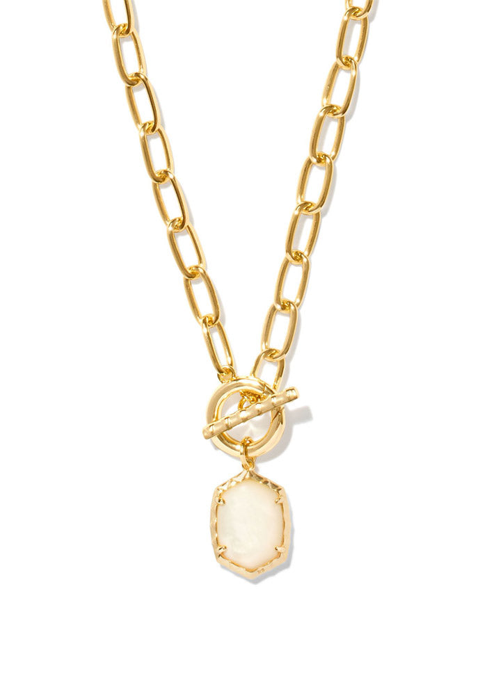Daphne Link Chain Nck Gold Ivory MOP by Kendra Scott