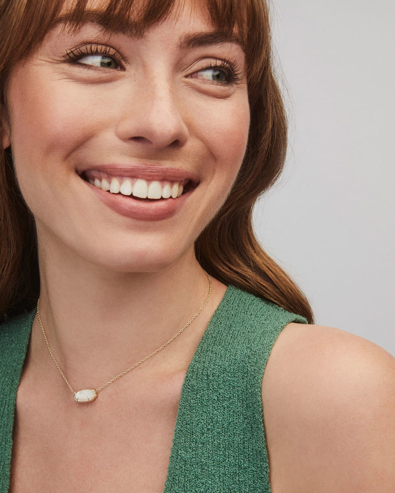 Elisa Pndnt Necklace Boxes Gold Ivory Mop by Kendra Scott