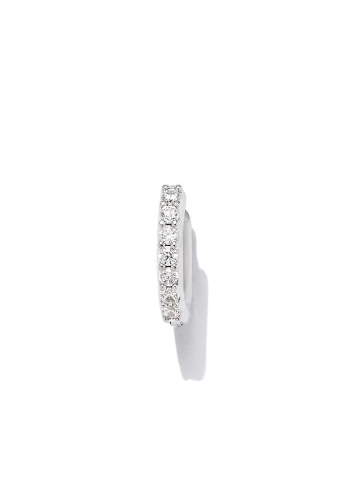 Addison Crystal Huggie Rhod White Crystal by Kendra Scott