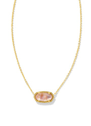 Elisa Ncck Gold lt Pink Ird by Kendra Scott