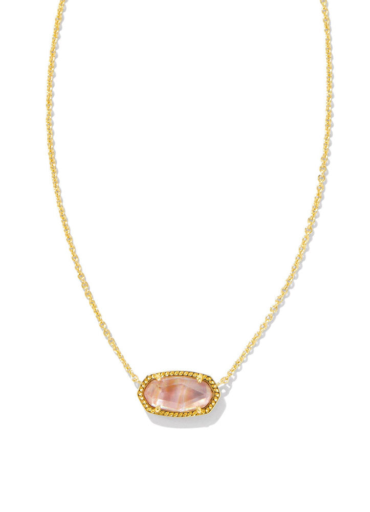 Elisa Ncck Gold lt Pink Ird by Kendra Scott