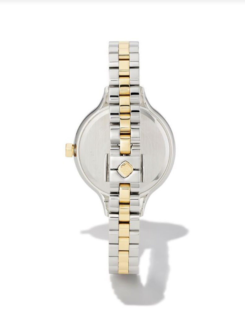 Alex 35mm Narrow Watch Two Tone Ivory Mop by Kendra Scott