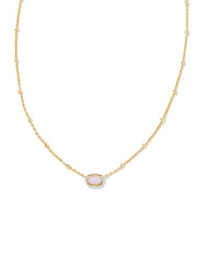 Mini Elisa Pendant Necklace Pink Opalite Crystal by Kendra Scott