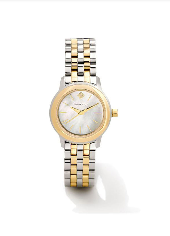 Alex 28mm Watch 2 Tone Ivory Mop by Kendra Scott