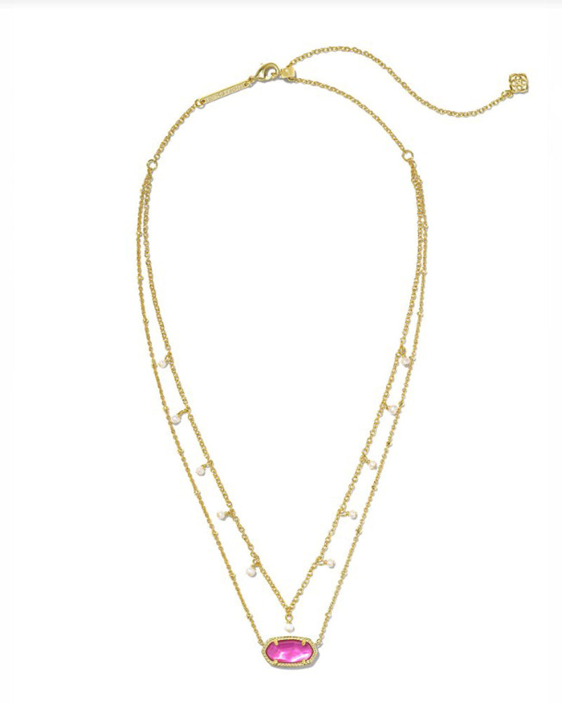 Elisa Pearl Multi Strand Necklace Gold Azalea Illusion by Kendra Scott