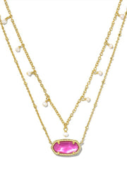 Elisa Pearl Multi Strand Necklace Gold Azalea Illusion by Kendra Scott