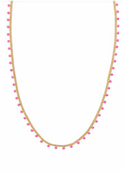 Kelsey Strand Necklace Gold Pink Enamel by Kendra Scott