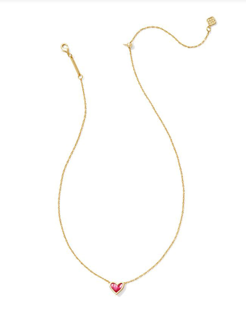 Framed Ari Heart Pendant Necklace Gold Azalea Illusion by Kendra Scott