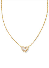 Framed Ari Heart Pendant Necklace Gold Iridescent Abalone by Kendra Scott
