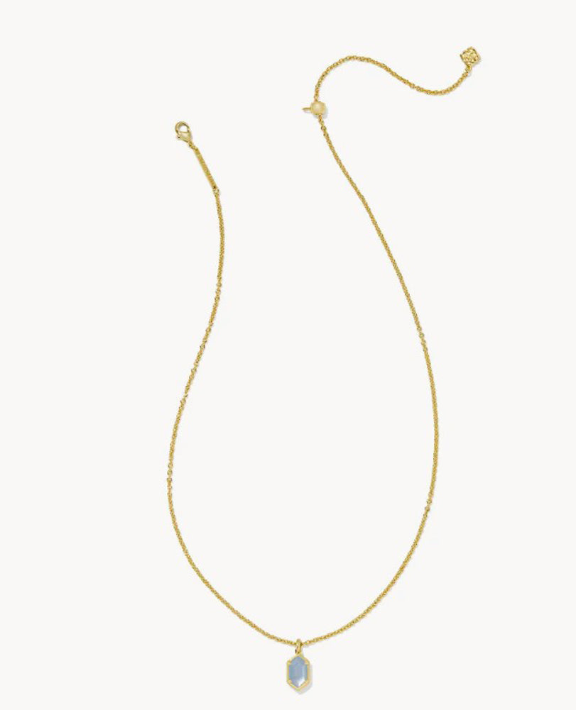Hallie Short Pendant Necklace Gold Sunrise Watercolor Illusion by Kendra Scott