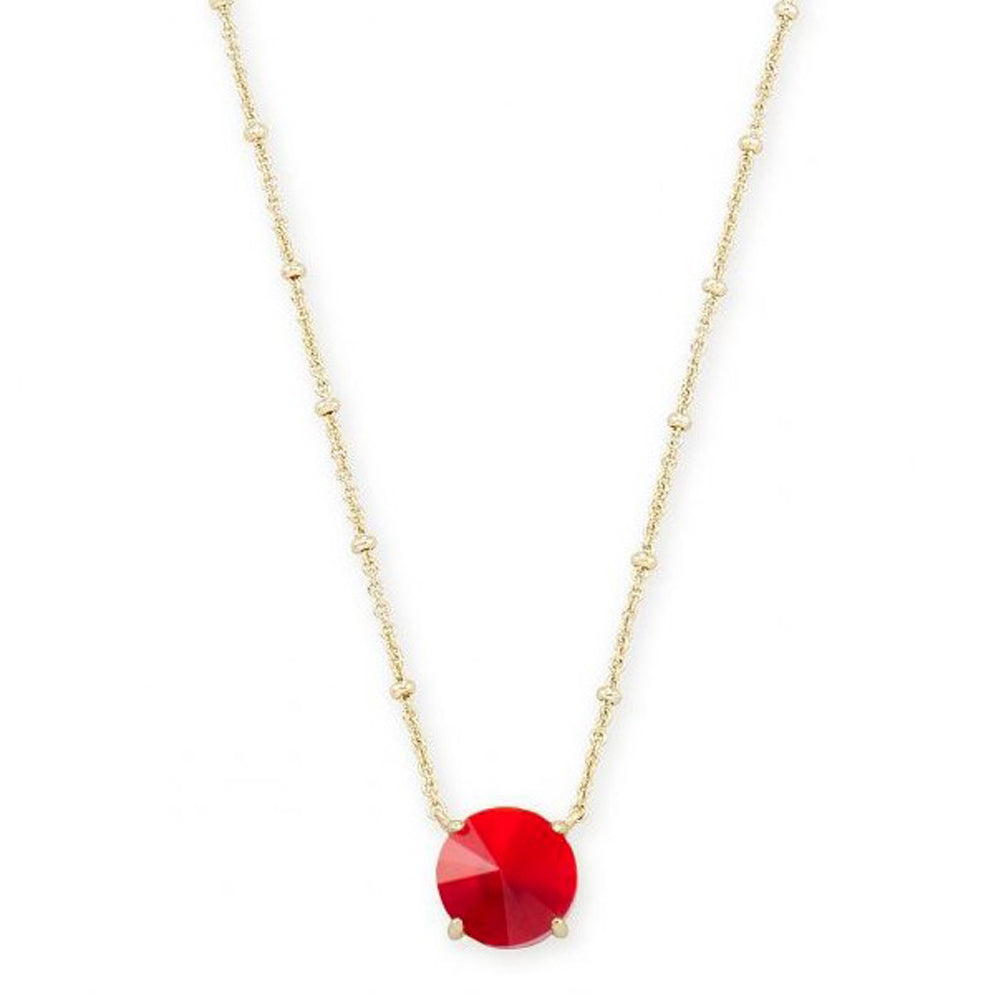 Jolie Short Pendant Necklace Gold Red Illusion by Kendra Scott