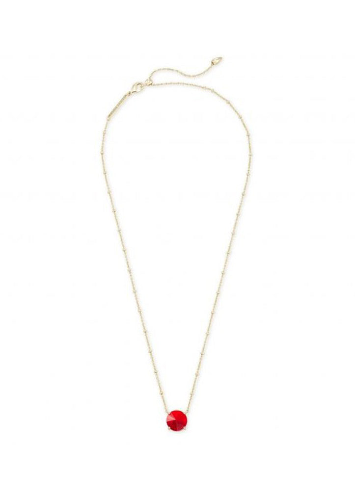 Jolie Short Pendant Necklace Gold Red Illusion by Kendra Scott