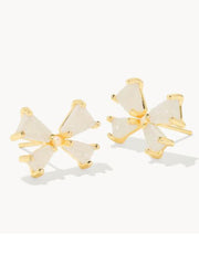 Blair Bow Small Stud Earring Gold Iridescent Drusy by Kendra Scott