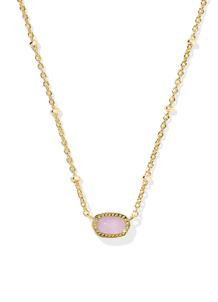 Mini Elisa Satellite Pendant Necklace Gold Purple Amethyst by Kendra Scott