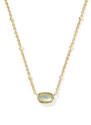 Mini Elisa Satellite Pendant Necklace Gold Light Blue Illusion by Kendra Scott