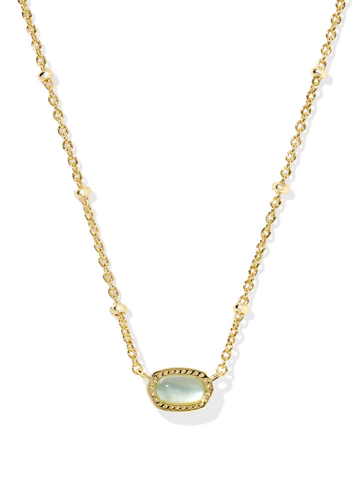 Mini Elisa Satellite Pendant Necklace Gold Light Blue Illusion by Kendra Scott
