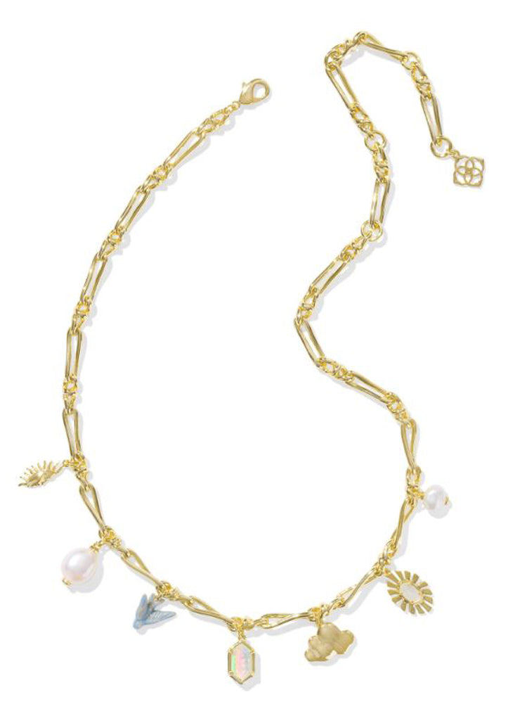 Melody Charm Necklace Gold Neutral Mix by Kendra Scott