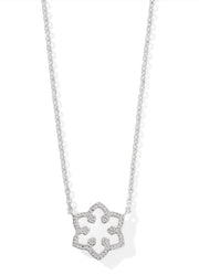 Snowflake Pendant Necklace Rhod White Opal by Kendra Scott