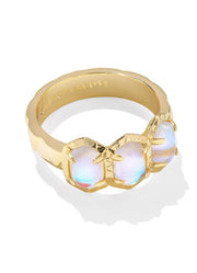 Daphne Band Ring Gold Dichroic Glass by Kendra Scott