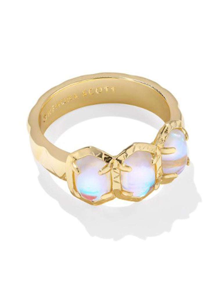 Daphne Band Ring Gold Dichroic Glass by Kendra Scott