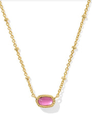 Mini Elisa Stlt Pendant Necklace Gold Azalea Illusion by Kendra Scott