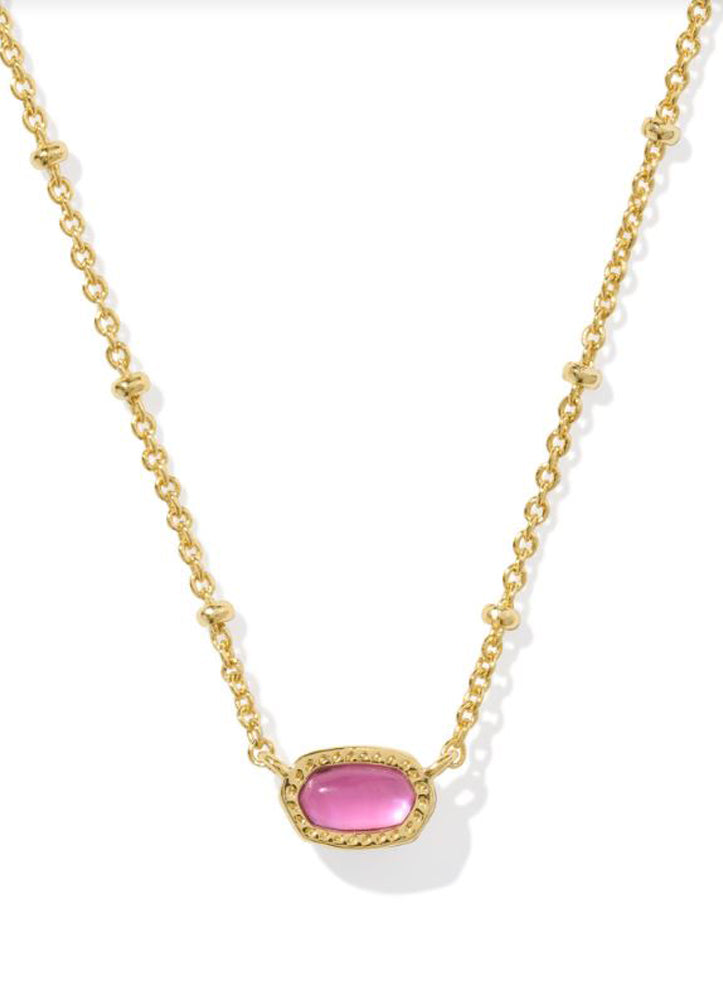 Mini Elisa Stlt Pendant Necklace Gold Azalea Illusion by Kendra Scott